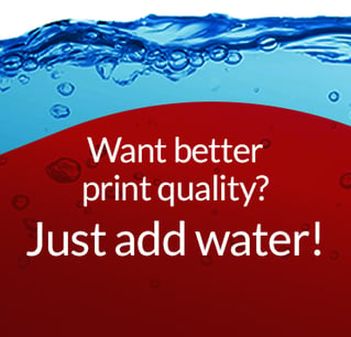 ¿Quieres una mejor calidad de impresión? Sólo tiene que añadir agua